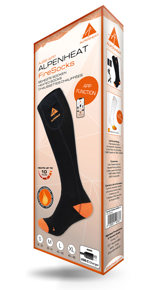 AlpenHeat AJ26 Uppvärmda strumpor m/APP