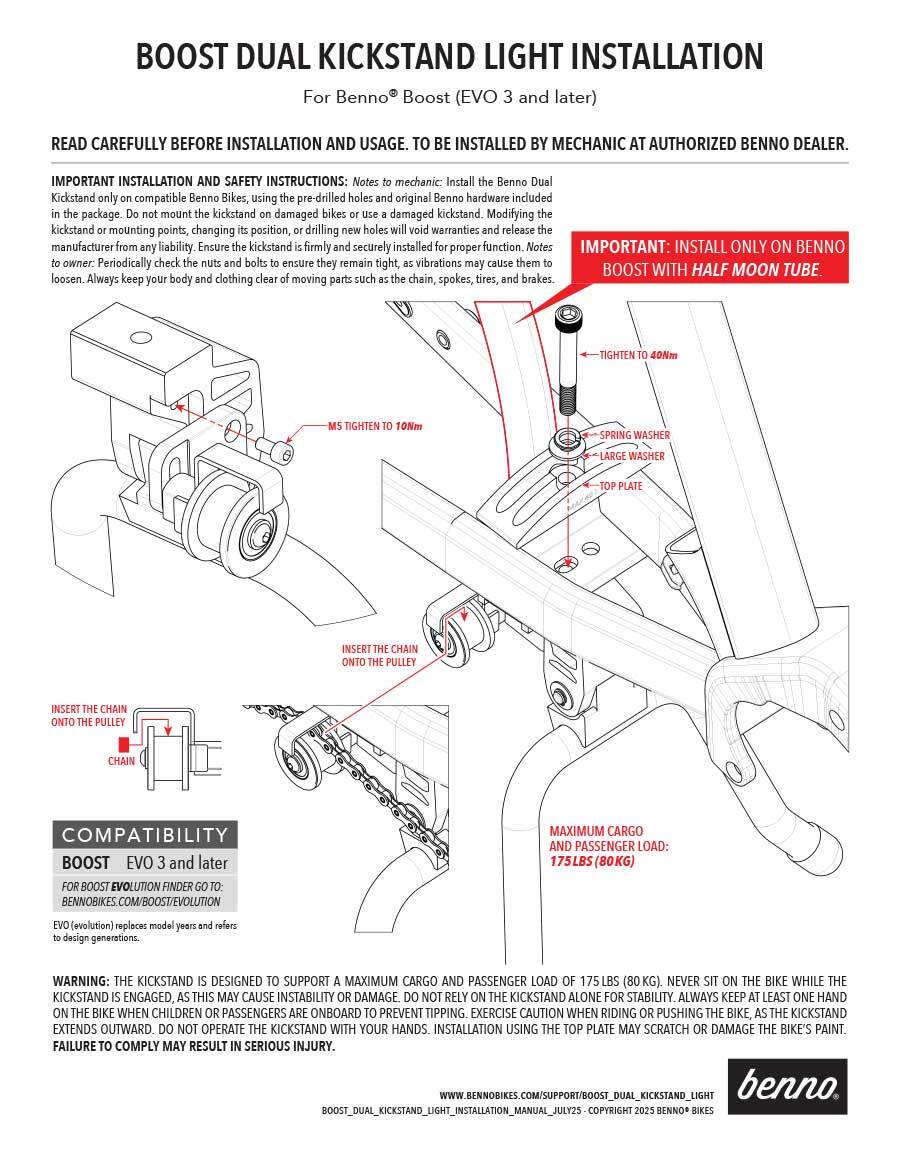 Benno Light Dubbelt Kickstand/Stöd