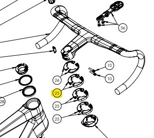 Bianchi 10mm 2-delad Spacer