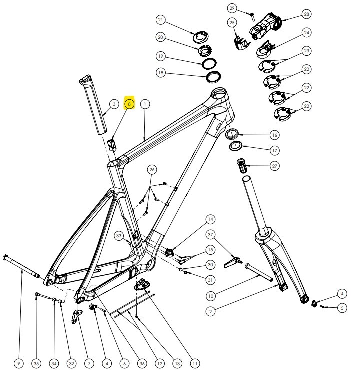 Bianchi Sadelstolpsklamma