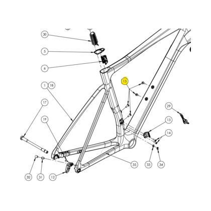 Bianchi M5x14 T20 Flaskhållare Skruva