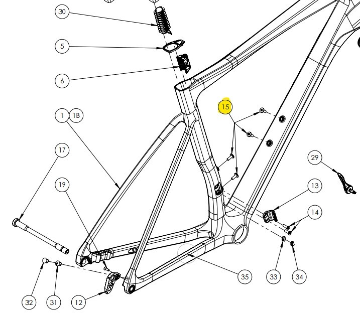 Bianchi M5x14 T20 Flaskhållare Skruva
