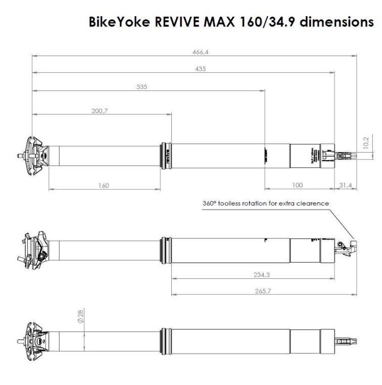 BikeYoke Revive Max Dropper Sadelstolpe