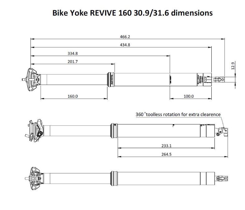 BikeYoke Revive 2.0 Dropper Sadelstolpe