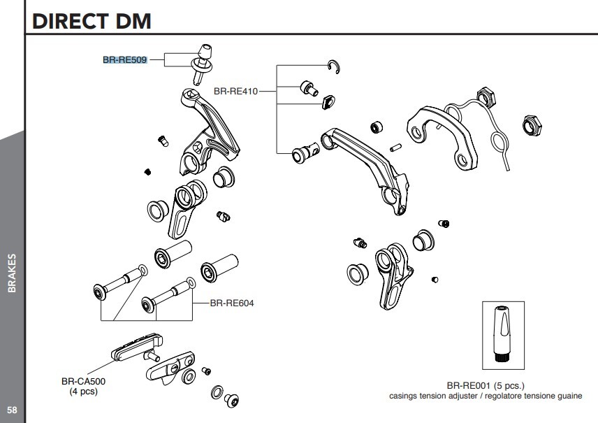 Campagnolo Bromsvajer Justerare