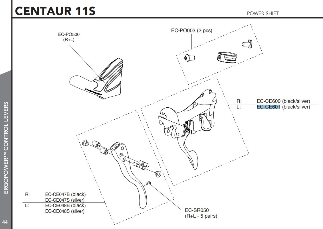 Campagnolo Ergopower Växelreglagekropp