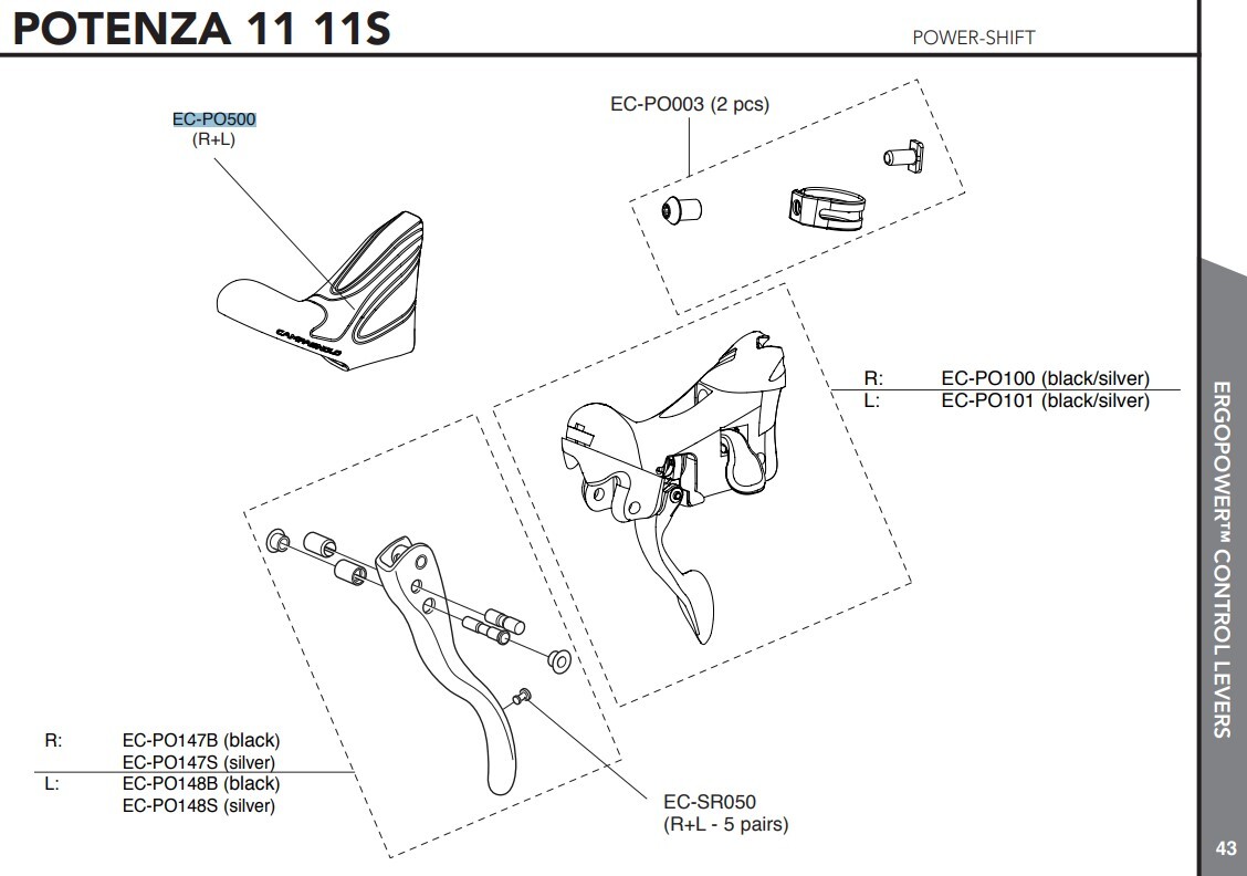Campagnolo Ergopower Växelreglagegummi