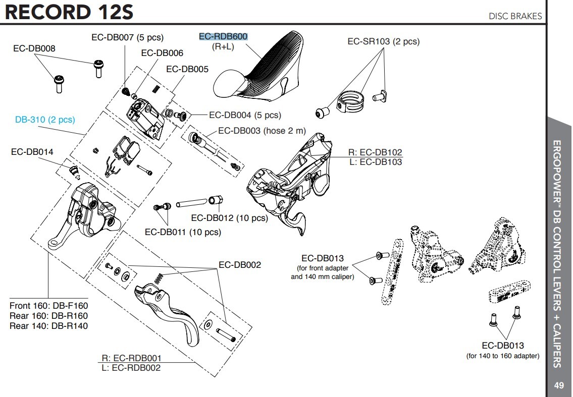 Campagnolo Ergopower Växelreglagegummi