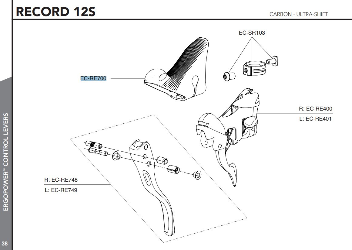 Campagnolo Ergopower Växelreglagegummi