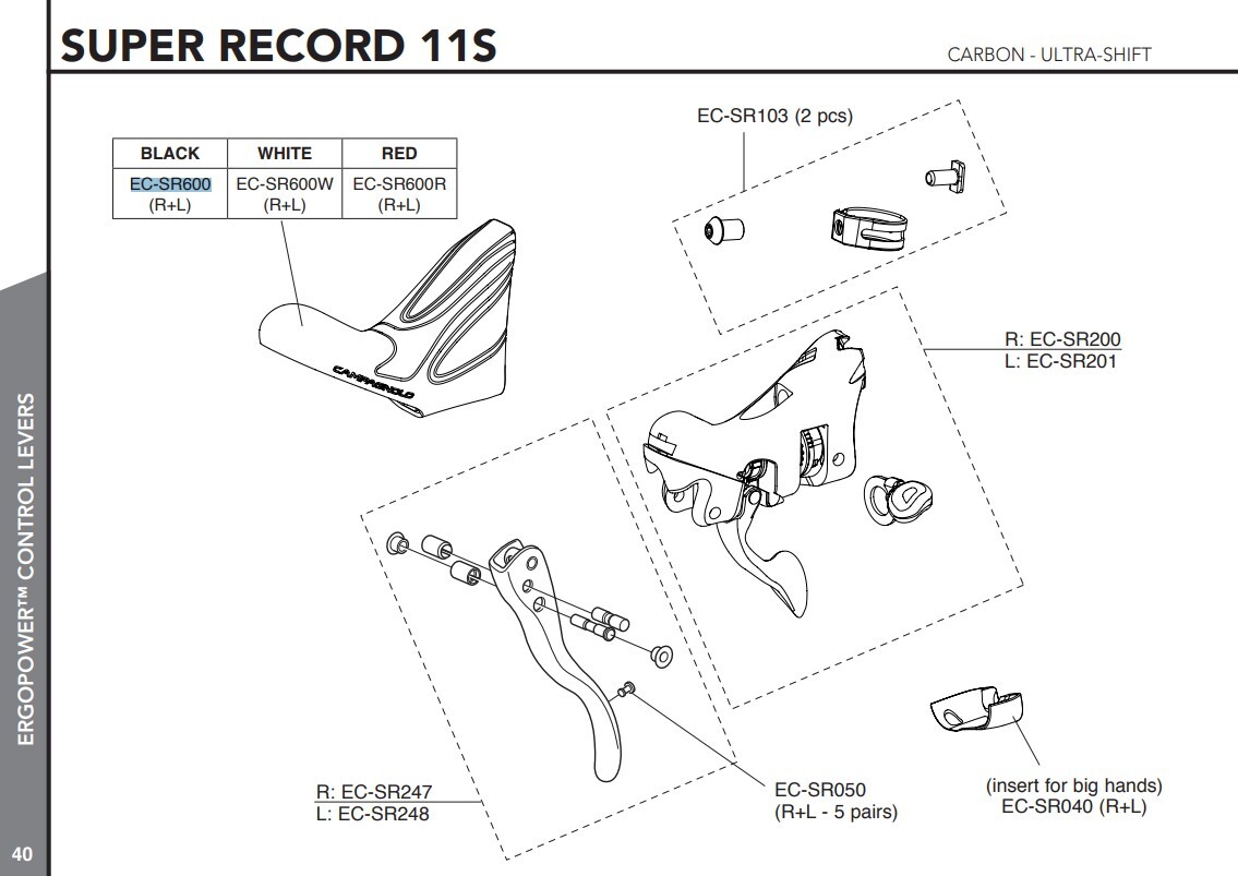 Campagnolo Ergopower Växelreglagegummi