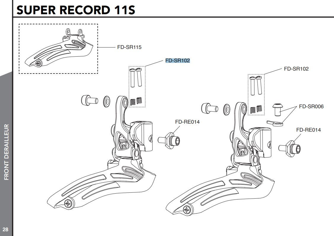 Campagnolo Framväxel Justeringsskruvar
