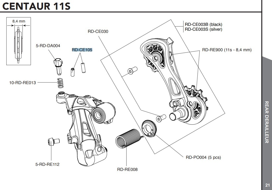 Campagnolo Bakväxel Justeringsskruvar