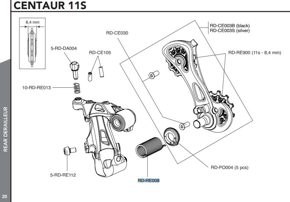 Campagnolo Bakväxel Fjäder