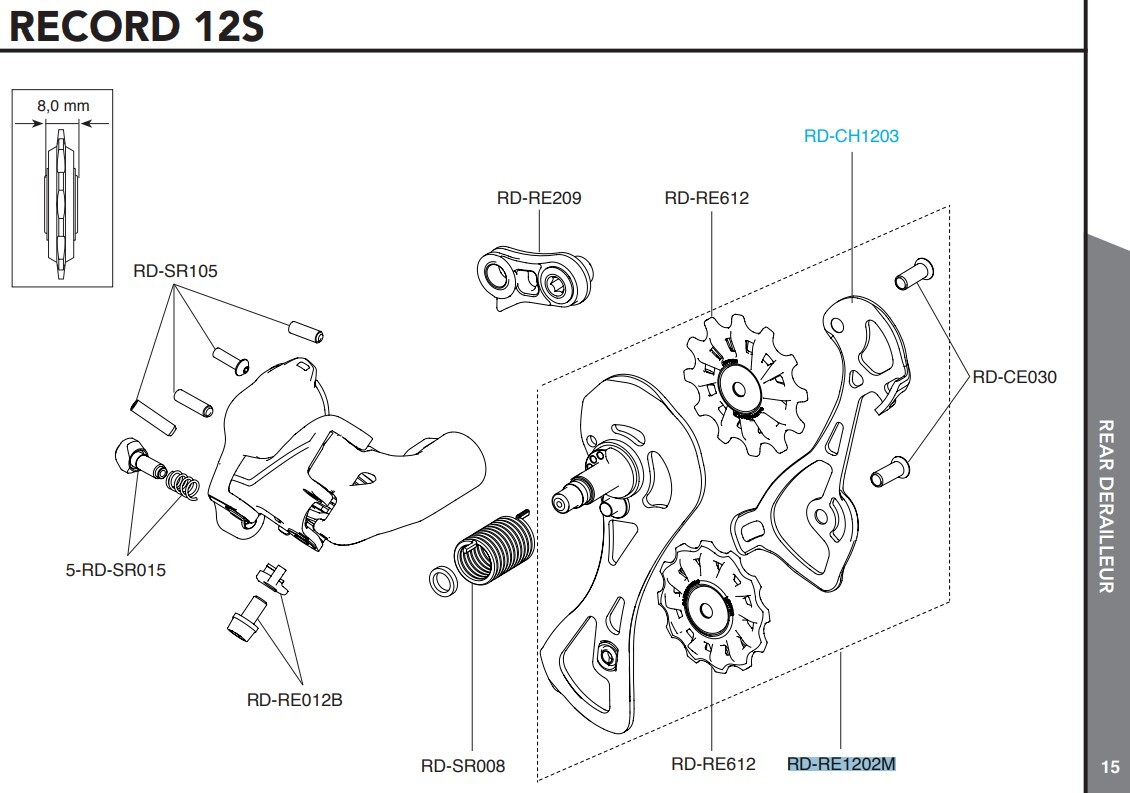 Campagnolo Bakväxel Komplett Cage