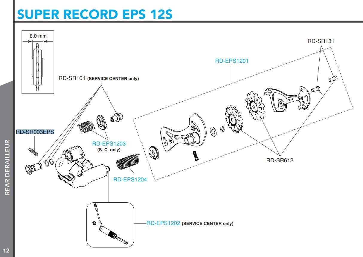 Campagnolo Bakväxel Justeringsskruv