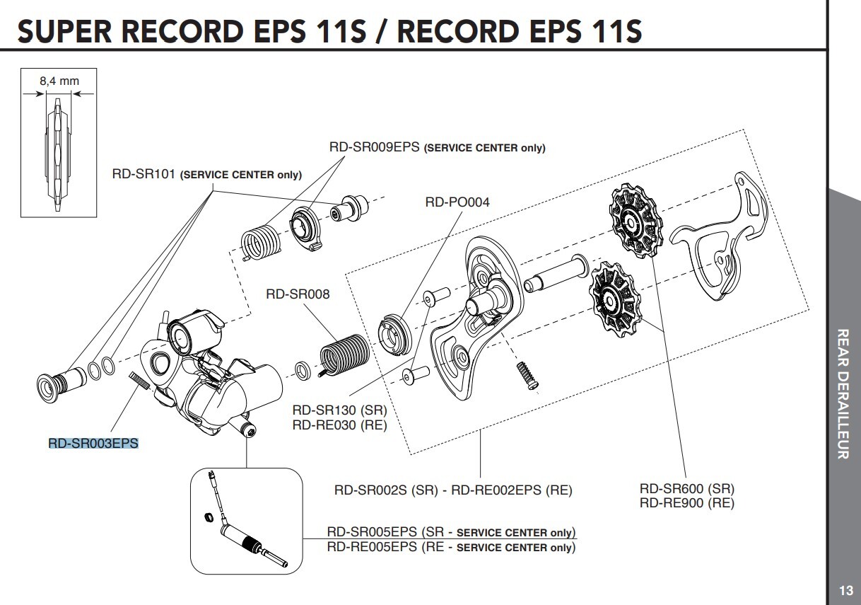Campagnolo Bakväxel Justeringsskruv