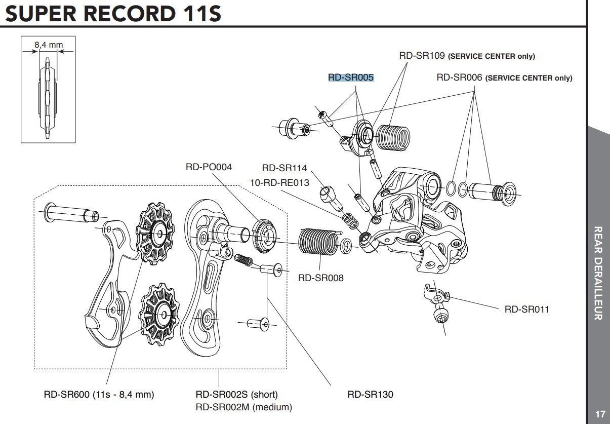 Campagnolo Bakväxel Justeringssats