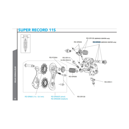 Campagnolo Bakväxel Monteringsbult