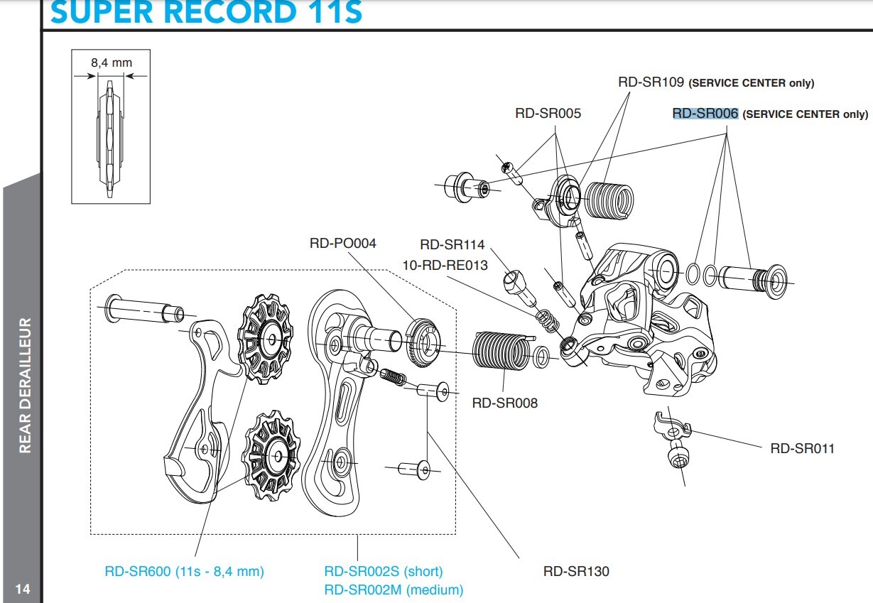 Campagnolo Bakväxel Monteringsbult