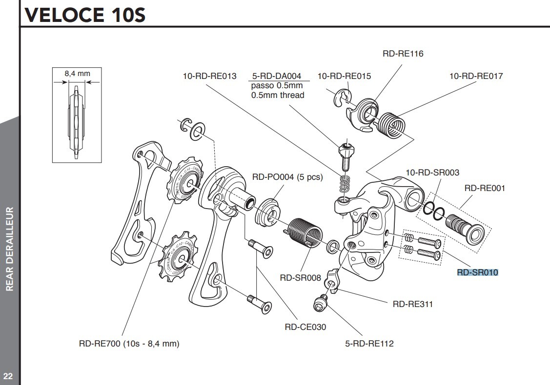 Campagnolo Bakväxel Justeringssats