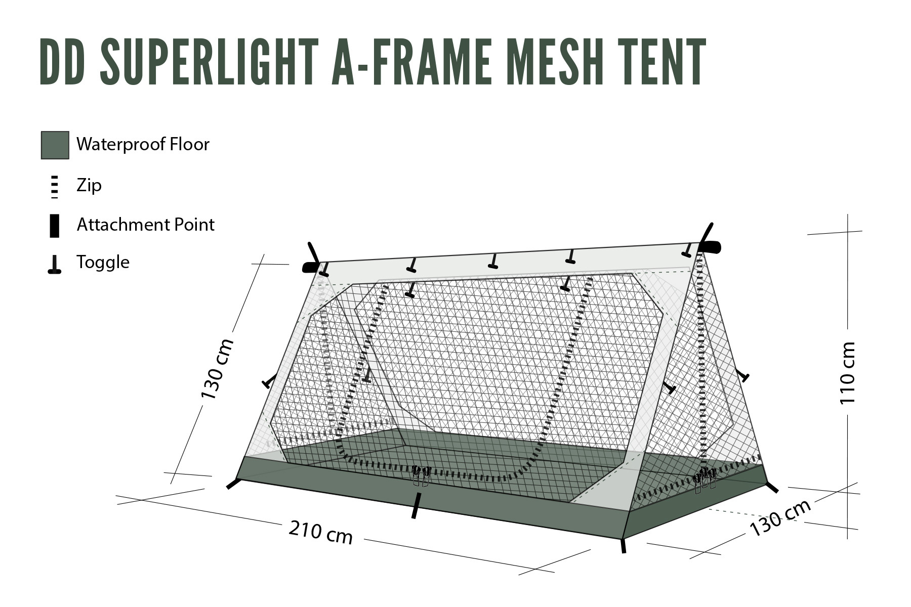 DD Hammocks Superlight A Frame Mesh Tält