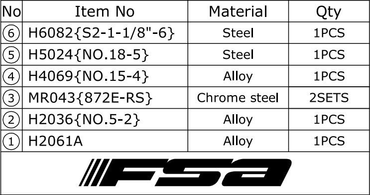FSA Orbit Equipe A-Head Styrlager