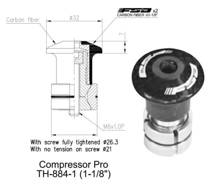 FSA Gap Cap med Expander