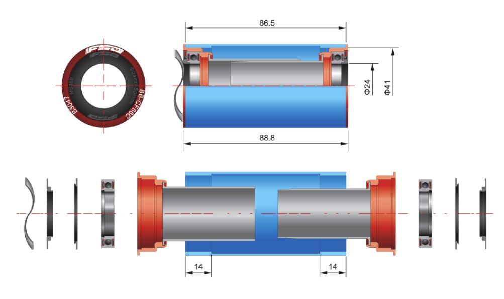 FSA PF BB86 Vevlager