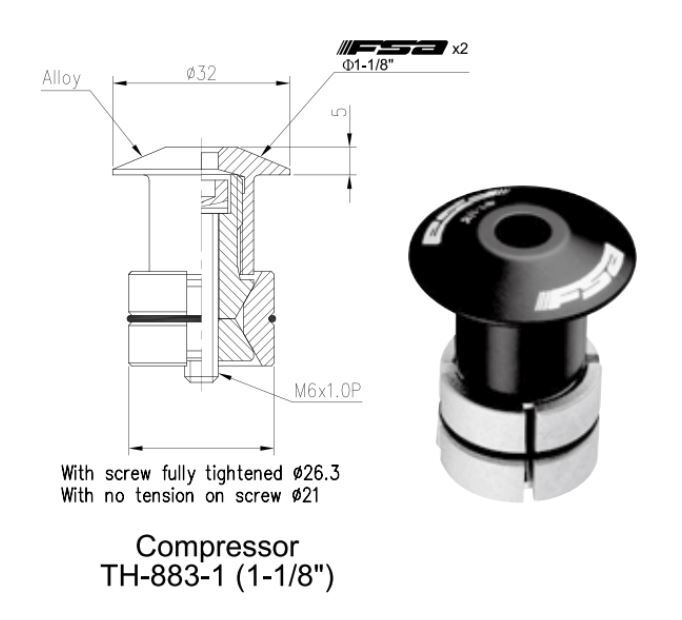 FSA Gap Cap med Expander