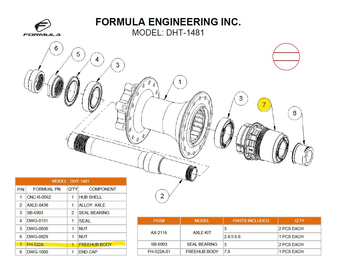 Formula FH-522A Frihjulsbody