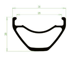 Hope 29" Fortus 26W Fälg