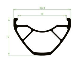 Hope 29" Fortus 30W Fälg