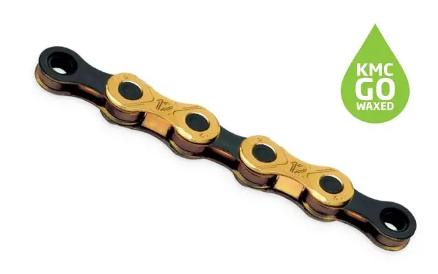 KMC X12 Ti-N Gold/Black Waxed Kedja