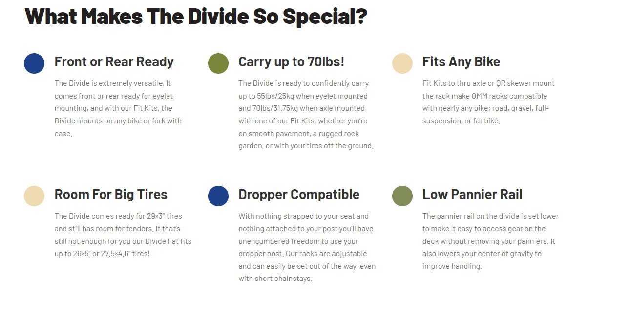 Divide OMM Pakethållare