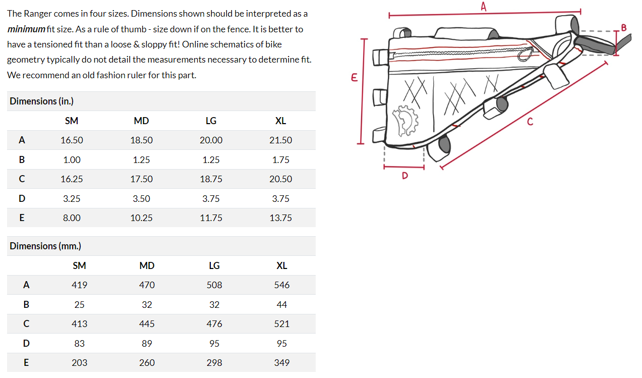 Revelate Designs Ranger Frame Bag