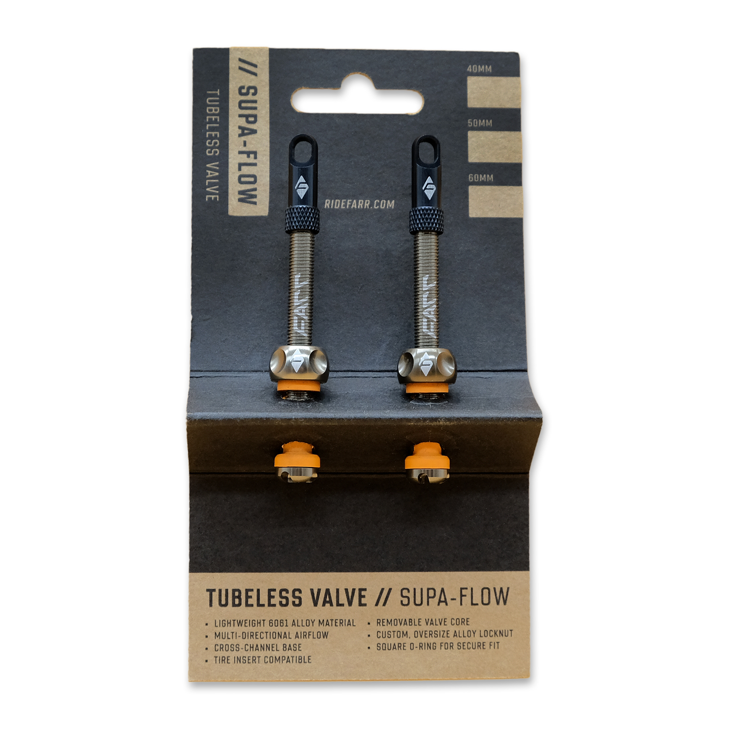 RIDE FARR Supa-Flow 60mm Tubeless Ventil