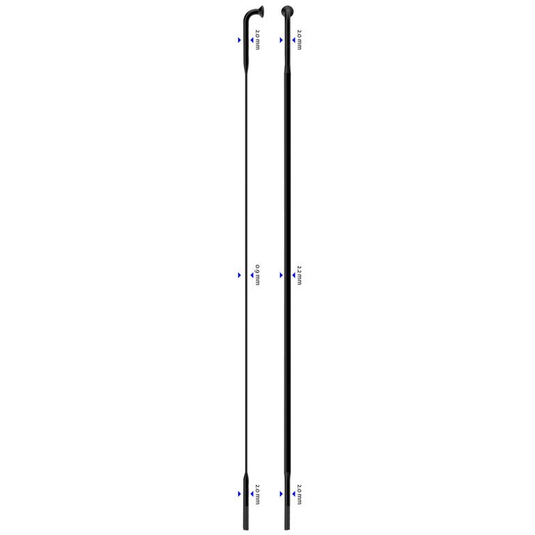 Sapim CX-Ray Inox 14G J-Bend Svart Eker