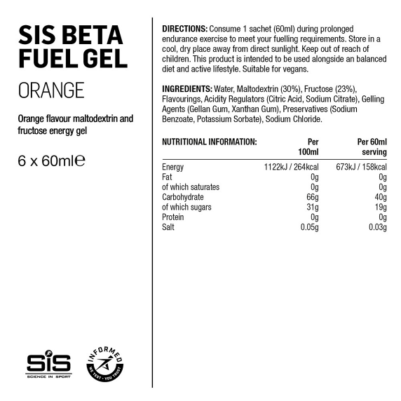 SiS Beta Fuel Energigel 6 x 60ml