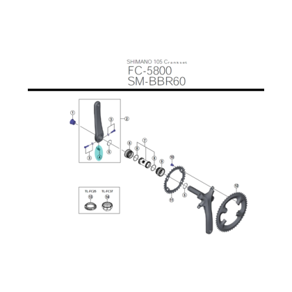 Shimano Låseplate med stift HTII 105