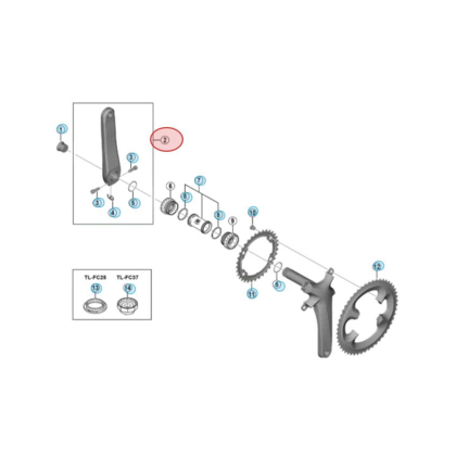 Shimano FC-R7000 Vänster Vevarm