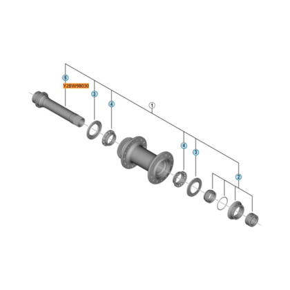 Shimano HB-RS770 Hub Axle Unit