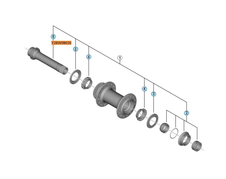 Shimano HB-RS770 Hub Axle Unit