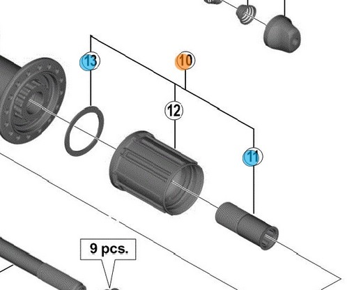 Shimano Ultegra FH-5800 11s Frihjulsbody