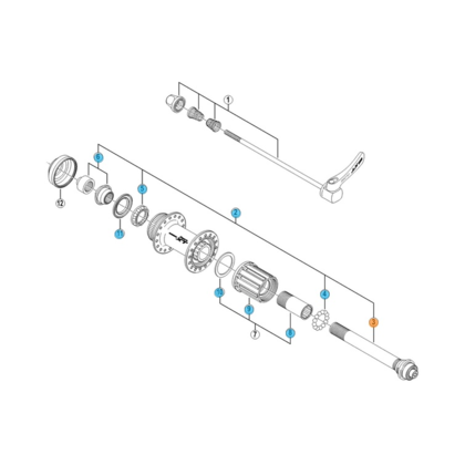 Shimano FHM770/775/970 Axel bak