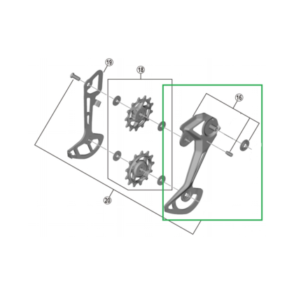 Shimano Deore XT M8100 SGS Ytterplatta