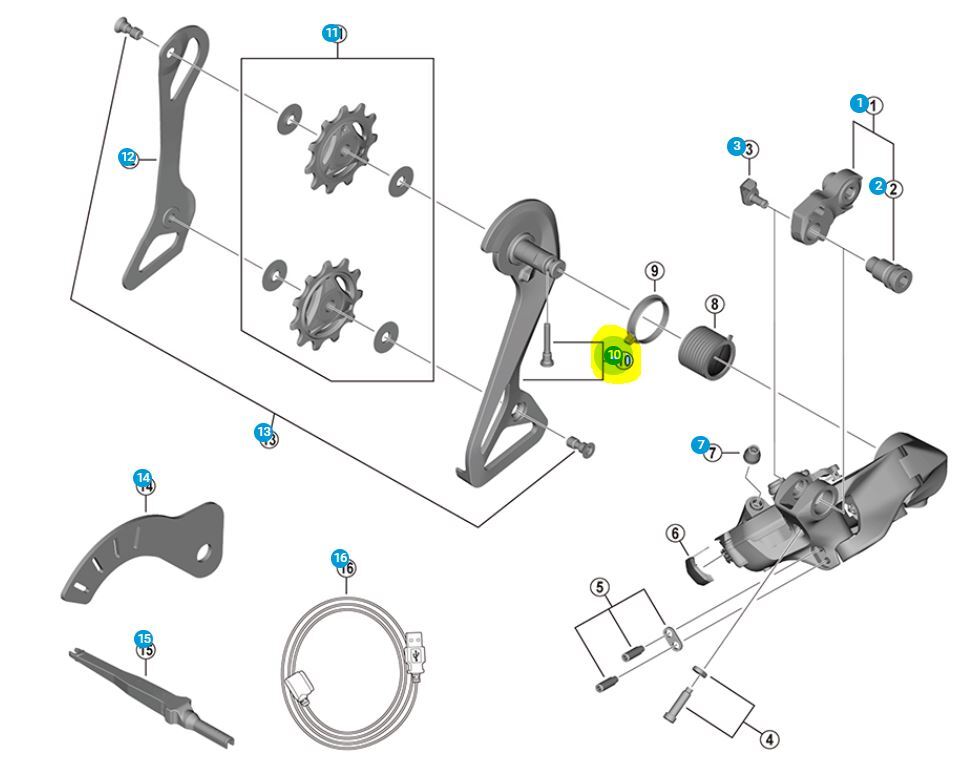 Shimano Ytterplatta och Fästskruv