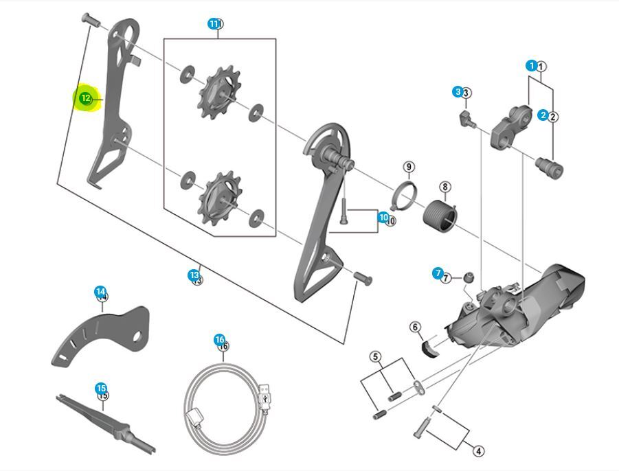 Shimano Ultegra RD-R8150 Innerplatta