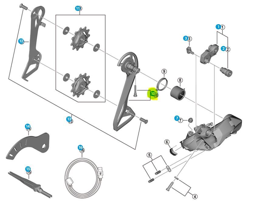 Shimano Ultegra RD-R8150 Ytterplatta