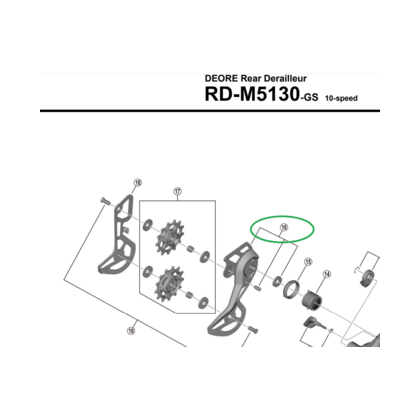 Shimano RD-M5130 Bakväxel Ytterplatta