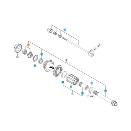 Shimano FHM785 Vänster Bak Konus